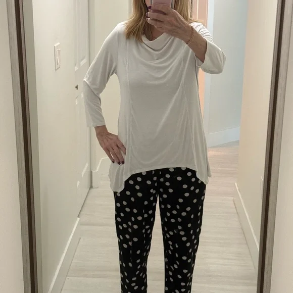 M x M Matthildur Polka Dot Cotton Spandex Women's Pants - Picture 2 of 4